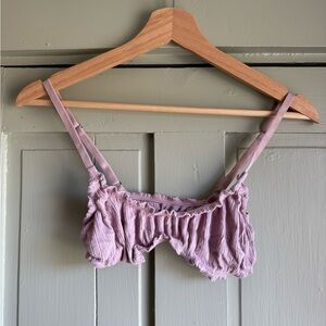 Free People Purple Ruffle Bandeau